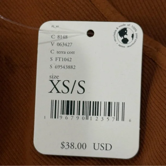 NWT Free People Intimately Ruched Front Seamless Cami Tank Top XS Brown Minimal - Picture 6 of 7